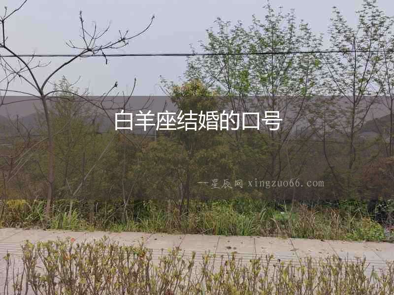 白羊座結婚的口號