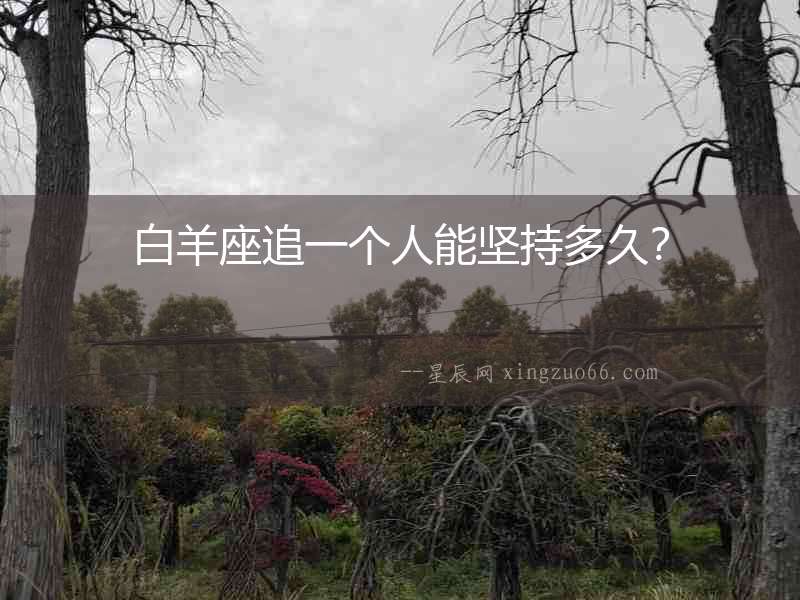 白羊座追一個人能堅持多久？