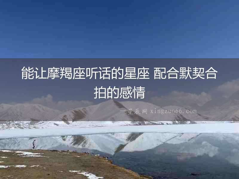 能讓摩羯座聽話的星座 配合默契合拍的感情