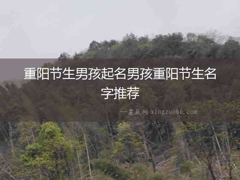 重陽節生男孩起名男孩重陽節生名字推薦