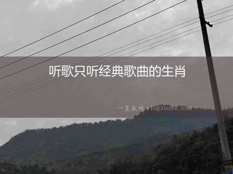 聽歌只聽經典歌曲的生肖
