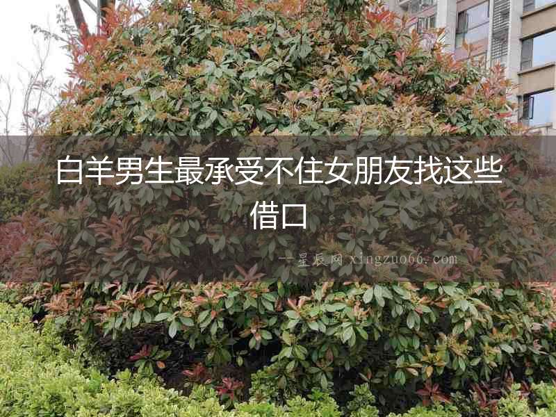 白羊男生最承受不住女朋友找這些借口