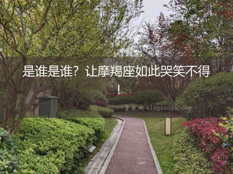 是誰是誰？讓摩羯座如此哭笑不得！