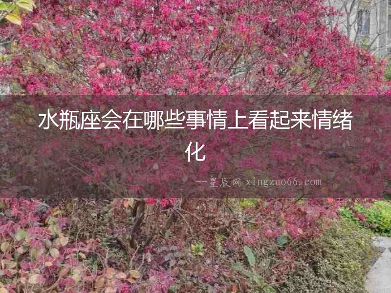 水瓶座會在哪些事情上看起來情緒化