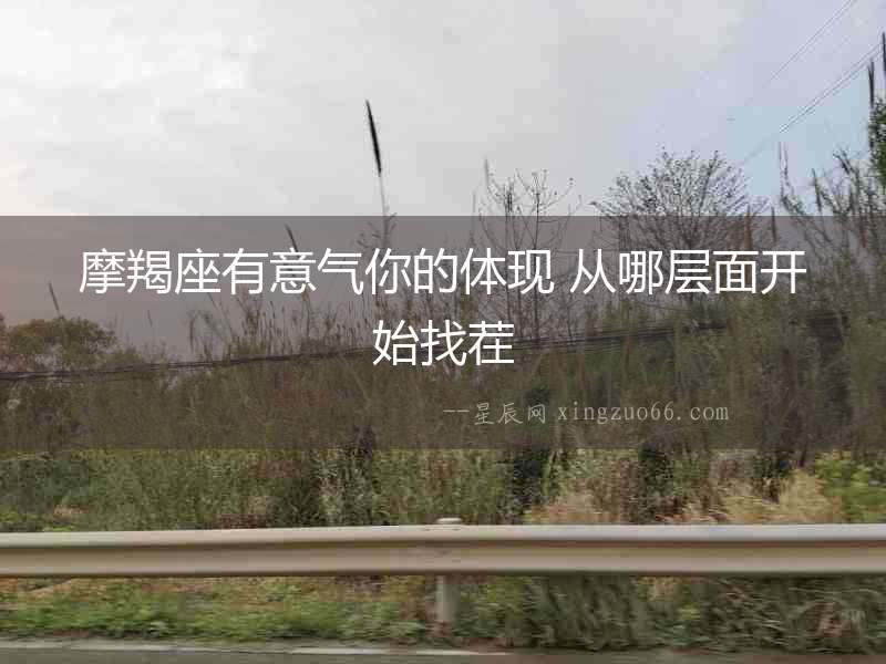 摩羯座有意氣你的體現 從哪層面開始找茬