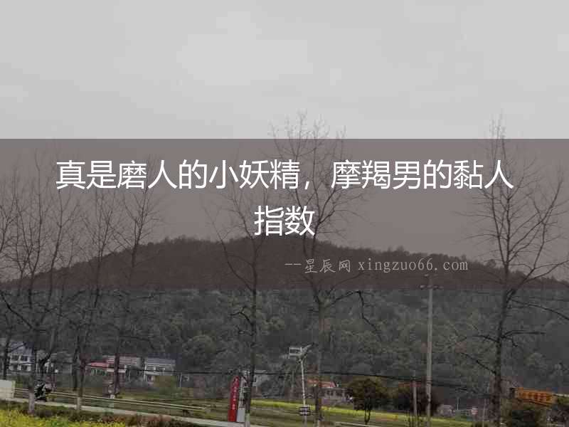 真是磨人的小妖精，摩羯男的黏人指數