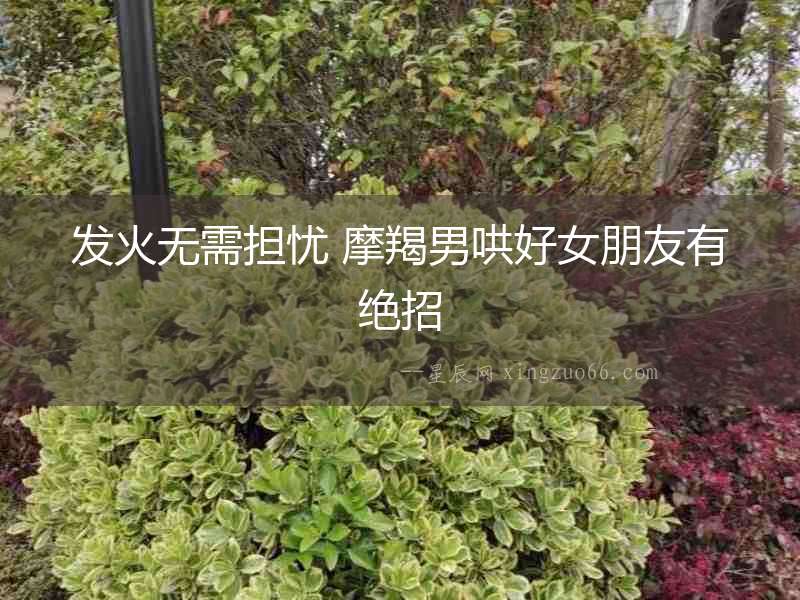 發火無需擔憂 摩羯男哄好女朋友有絕招