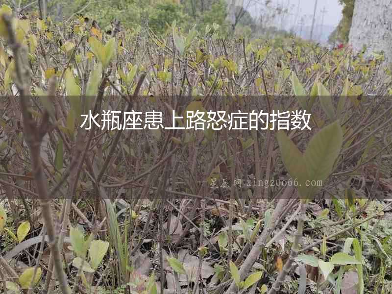 水瓶座患上路怒癥的指數(shù)