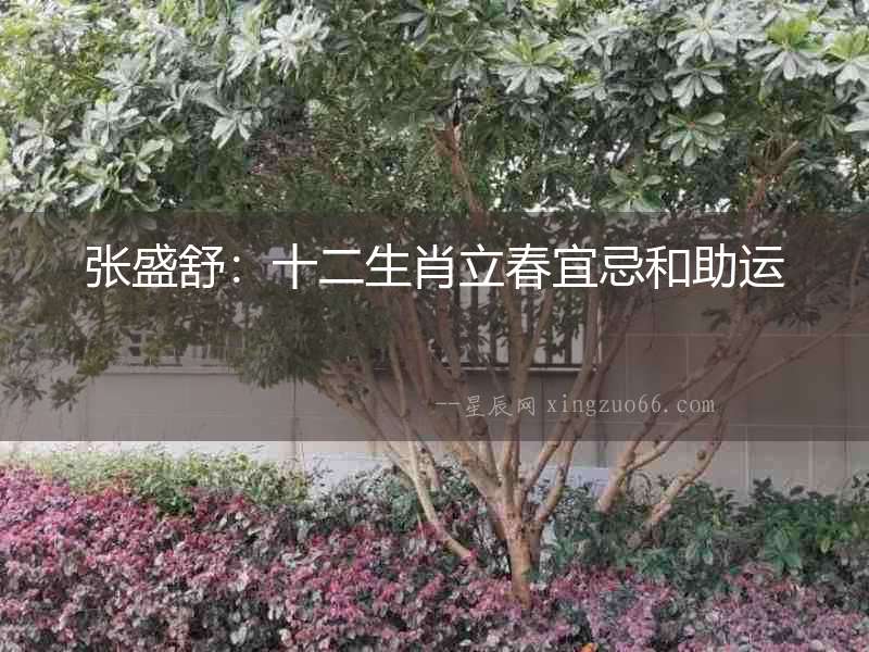 張盛舒：十二生肖立春宜忌和助運