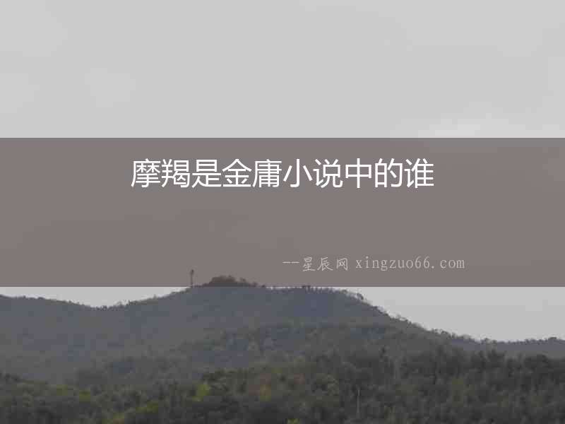 摩羯是金庸小說中的誰