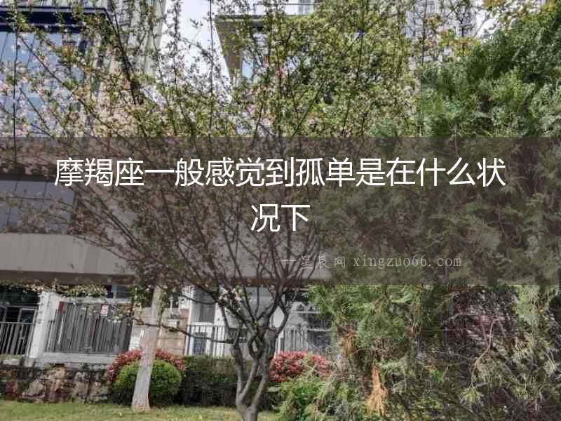 摩羯座一般感覺到孤單是在什么狀況下