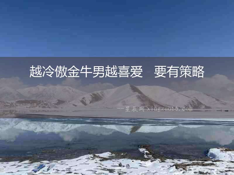 越冷傲金牛男越喜愛   要有策略