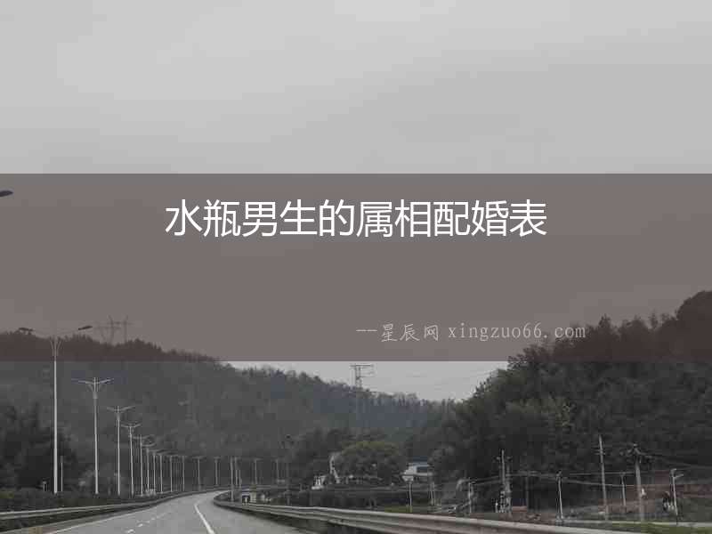 水瓶男生的屬相配婚表