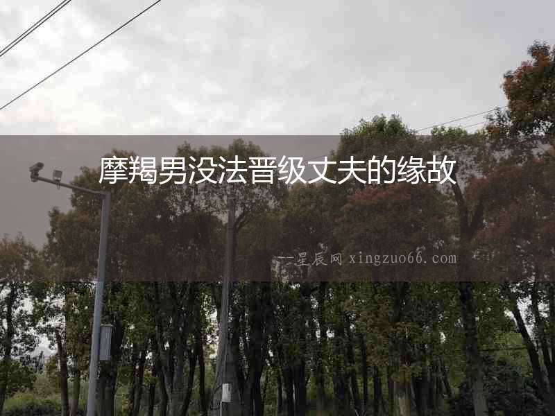 摩羯男沒法晉級丈夫的緣故