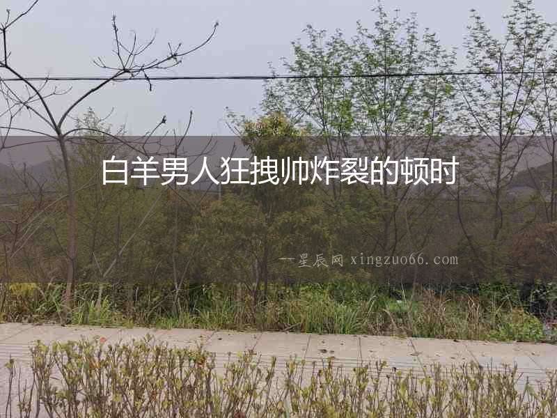 白羊男人狂拽帥炸裂的頓時