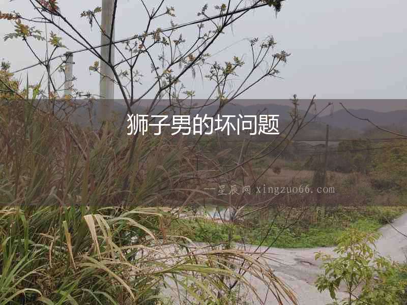 獅子男的壞問題