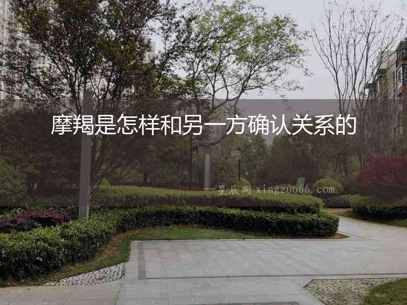 摩羯是怎樣和另一方確認關系的