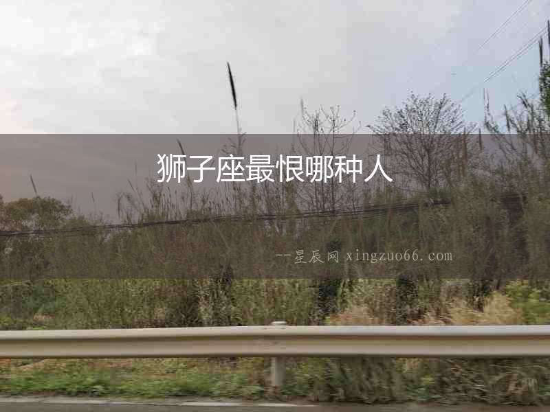 獅子座最恨哪種人