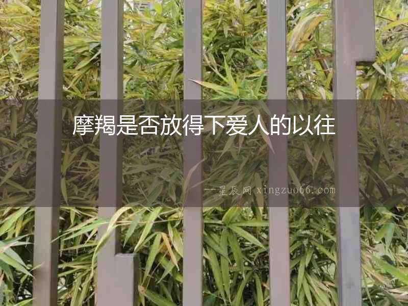 摩羯是否放得下愛人的以往