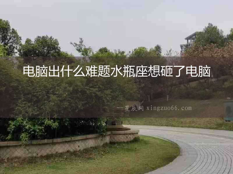 電腦出什么難題水瓶座想砸了電腦