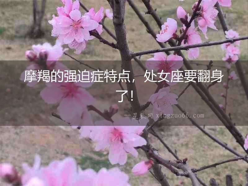 摩羯的強迫癥特點，處女座要翻身了！