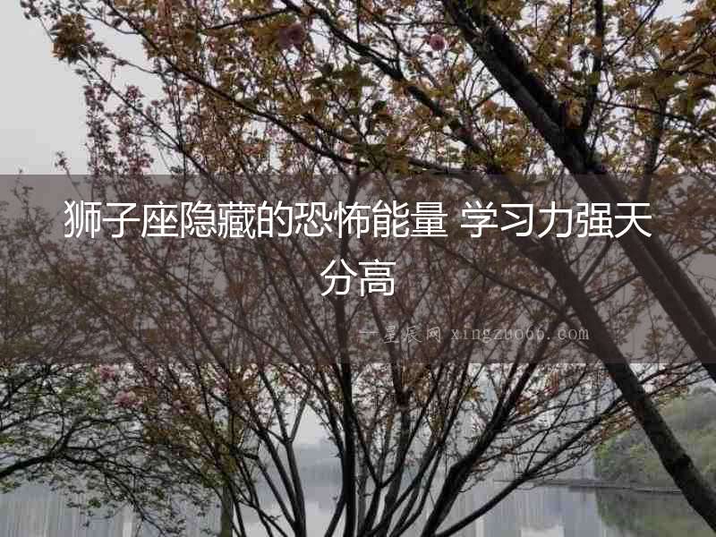 獅子座隱藏的恐怖能量 學(xué)習(xí)力強(qiáng)天分高