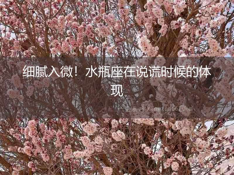細膩入微！水瓶座在說謊時候的體現