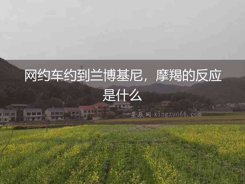 網約車約到蘭博基尼，摩羯的反應是什么
