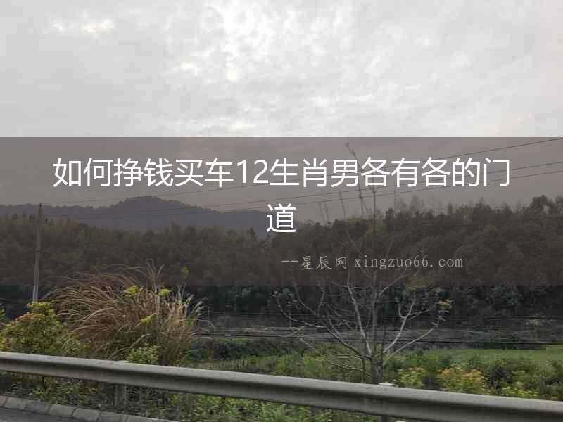 如何掙錢買車12生肖男各有各的門道