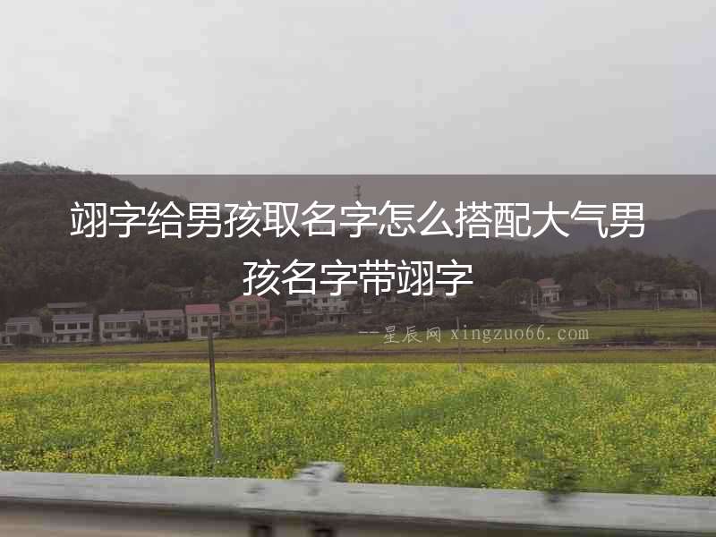翊字給男孩取名字怎么搭配大氣男孩名字帶翊字