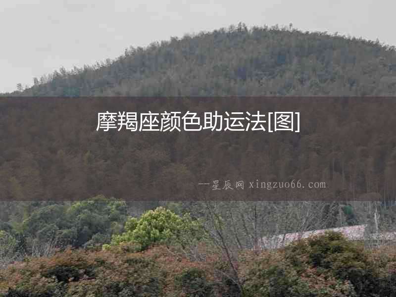 摩羯座顏色助運法[圖]