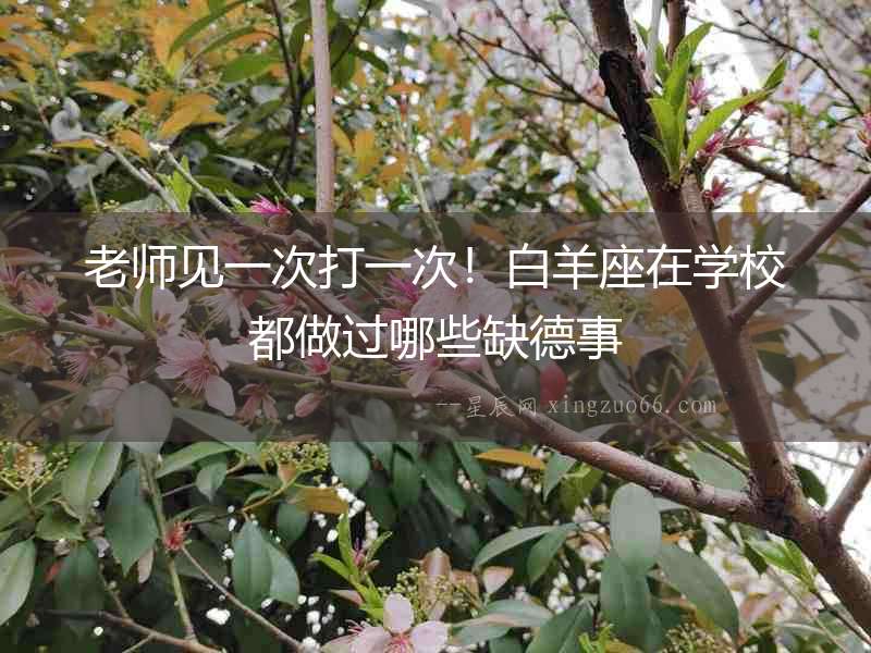 老師見一次打一次！白羊座在學(xué)校都做過哪些缺德事