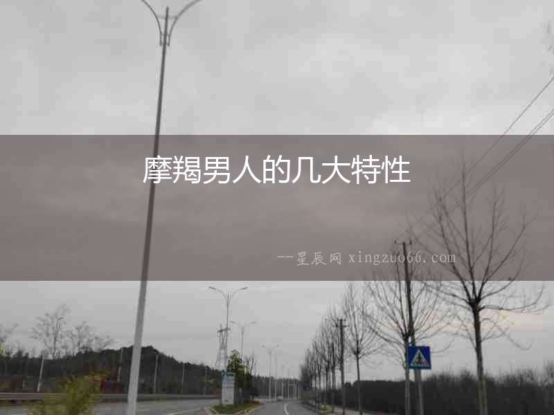 摩羯男人的幾大特性