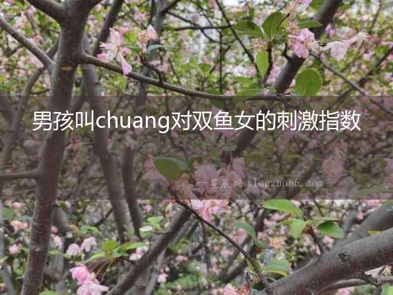 男孩叫chuang對雙魚女的刺激指數