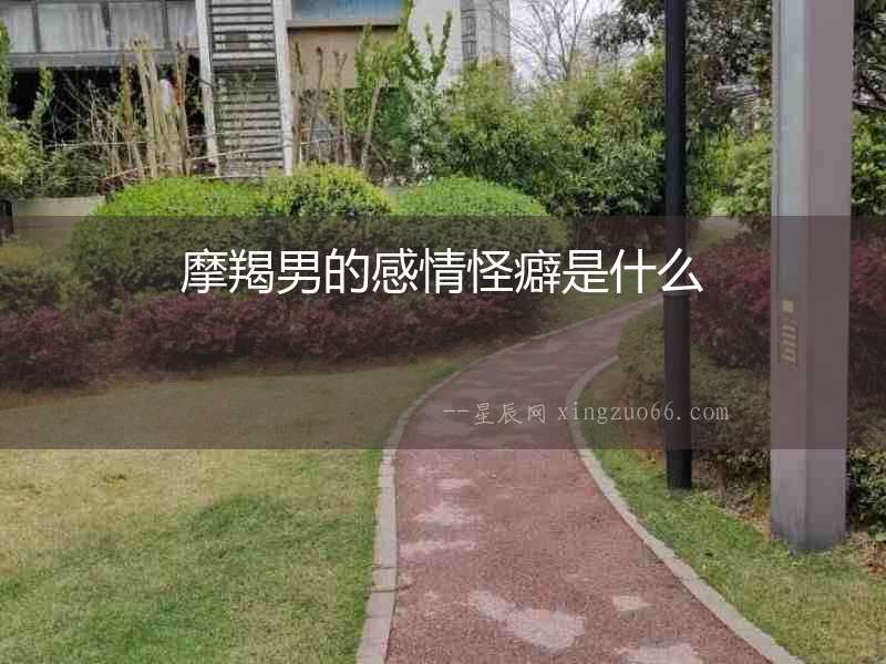 摩羯男的感情怪癖是什么