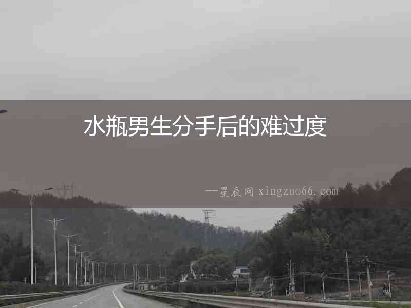水瓶男生分手后的難過度