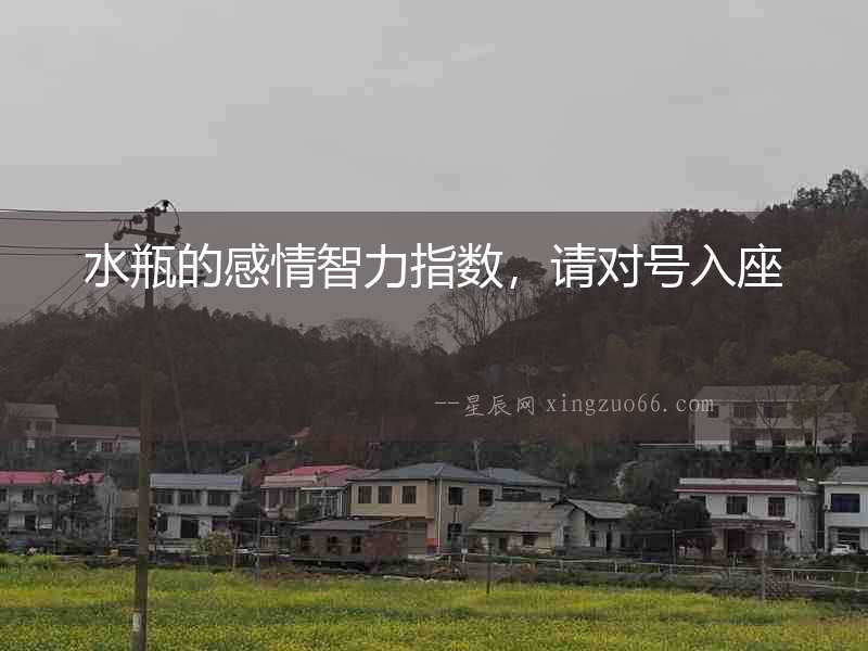 水瓶的感情智力指數(shù)，請對號入座