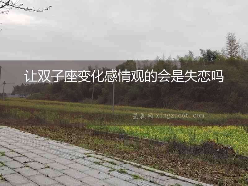讓雙子座變化感情觀的會是失戀嗎