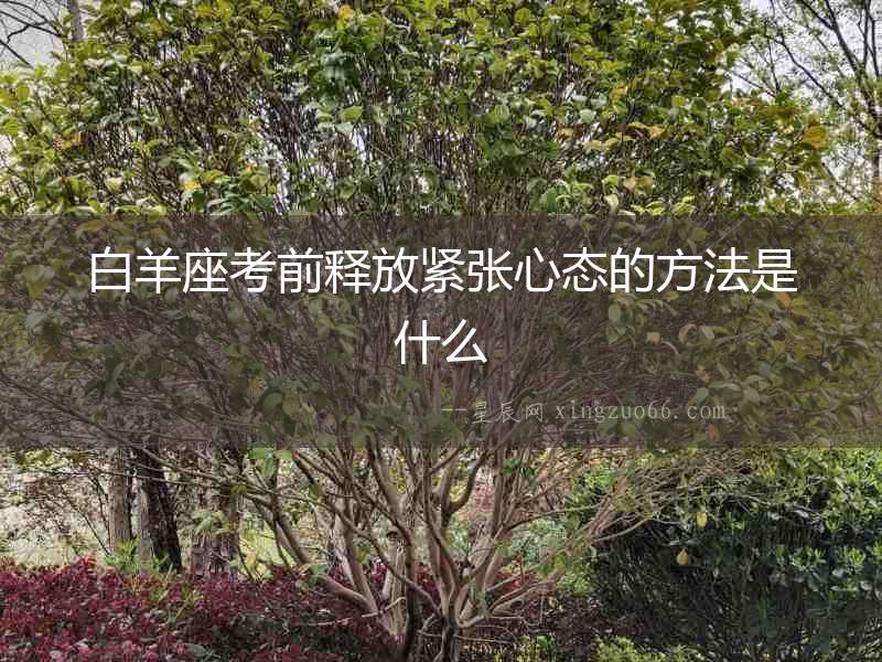 白羊座考前釋放緊張心態的方法是什么