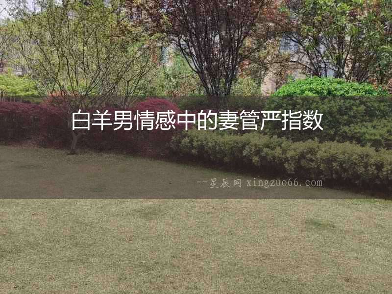 白羊男情感中的妻管嚴(yán)指數(shù)