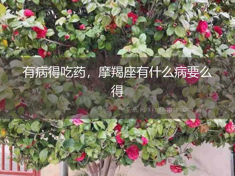 有病得吃藥，摩羯座有什么病要么得