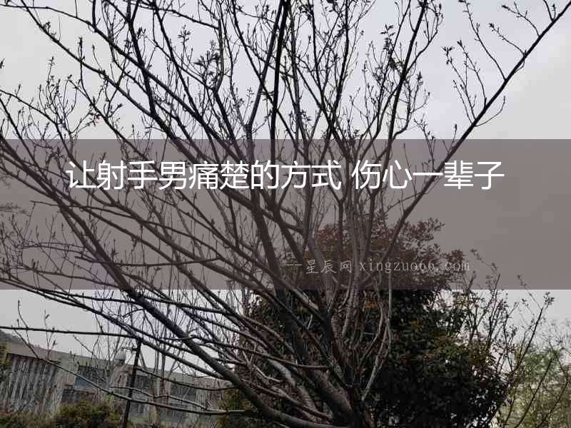 讓射手男痛楚的方式 傷心一輩子