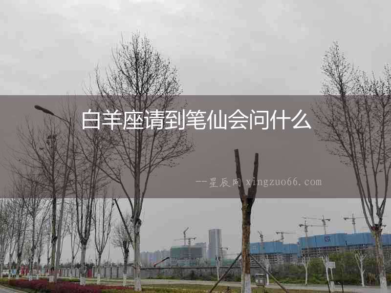 白羊座請到筆仙會問什么