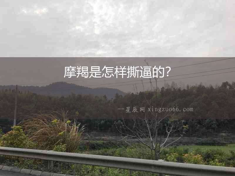 摩羯是怎樣撕逼的？