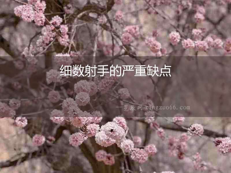 細(xì)數(shù)射手的嚴(yán)重缺點(diǎn)