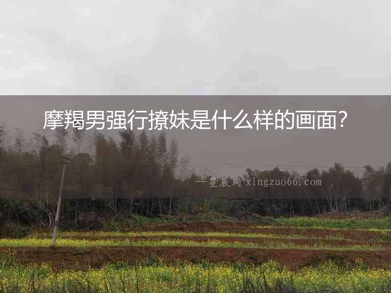 摩羯男強(qiáng)行撩妹是什么樣的畫(huà)面？