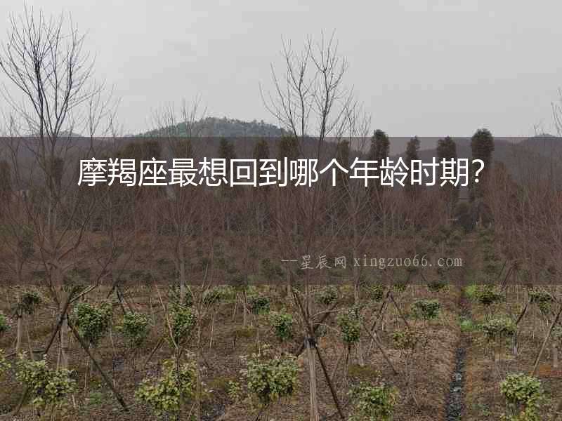 摩羯座最想回到哪個年齡時期？