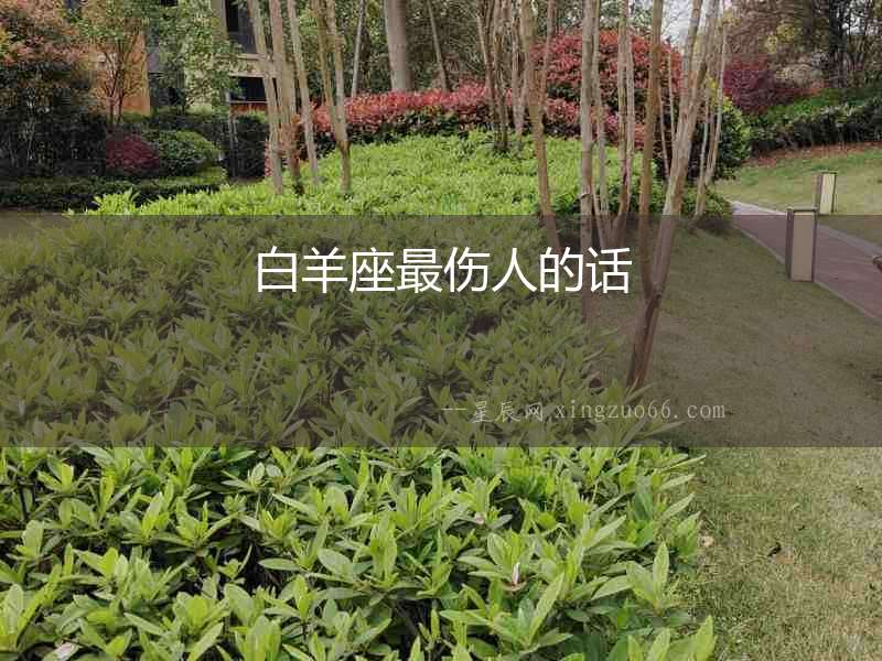 白羊座最傷人的話