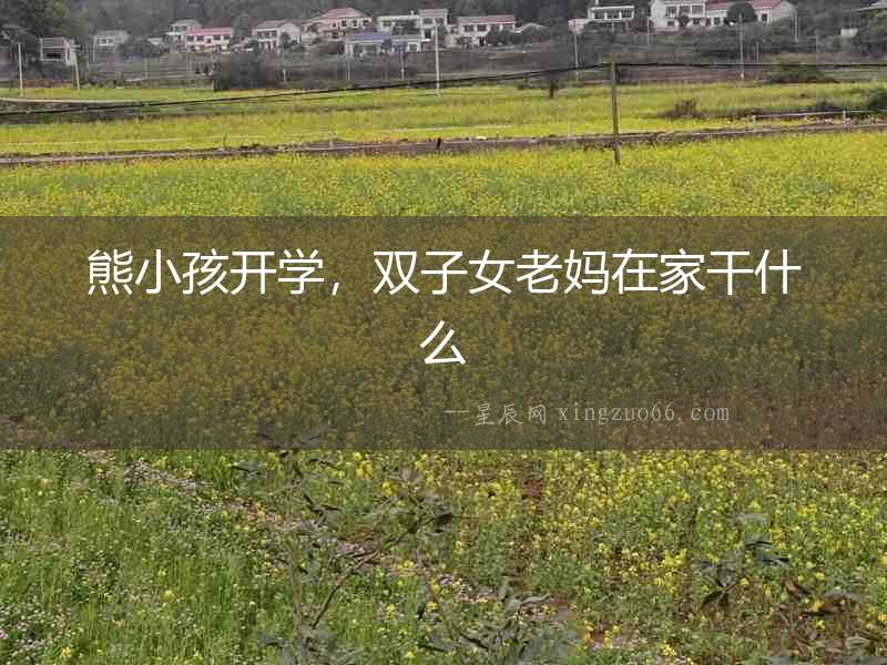 熊小孩開學(xué)，雙子女老媽在家干什么
