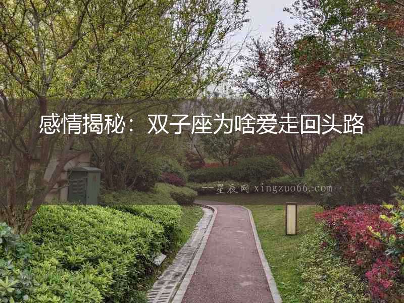 感情揭秘：雙子座為啥愛走回頭路